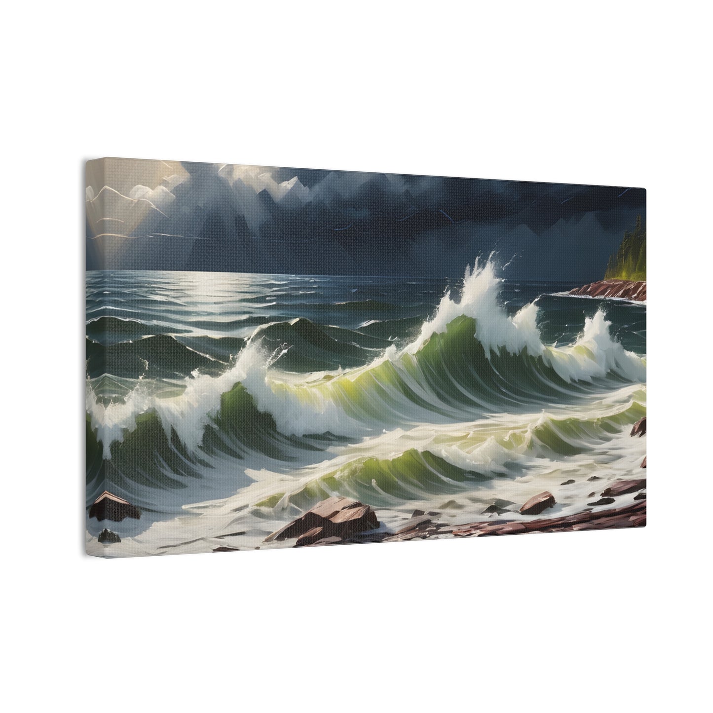 A Lake Superior storm Canvas Stretched, 0.75"