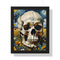 Starry night skull Framed Vertical Poster