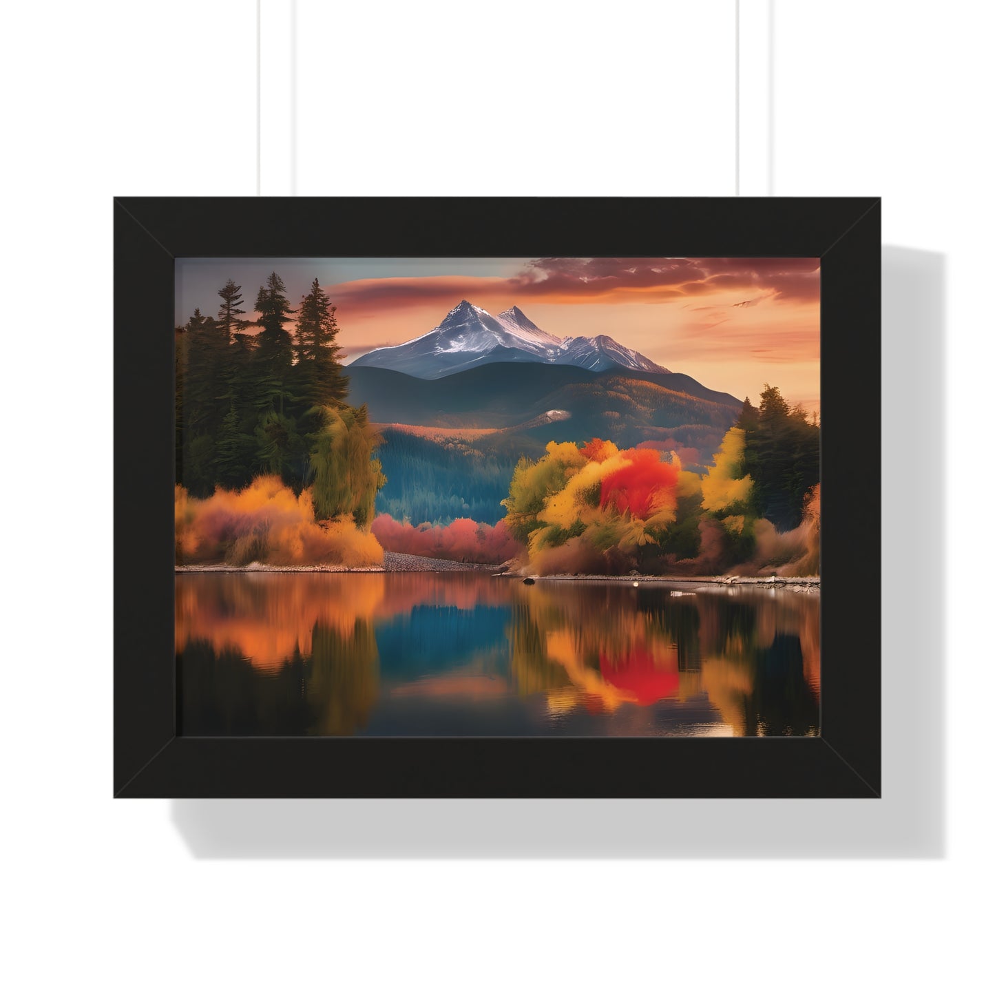 Scenic mountain view Framed Horizontal Poster