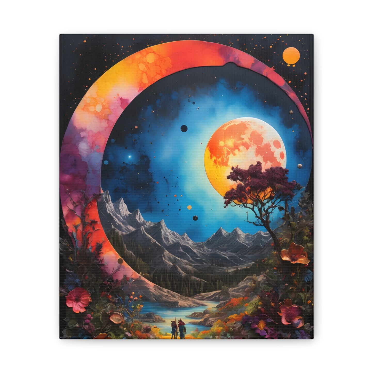 A painted surreal night Canvas Stretched, 0.75"