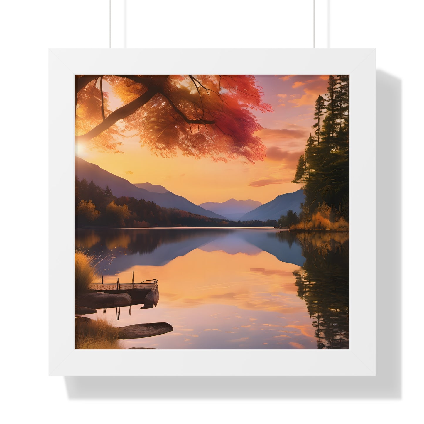 Lake Veiws Framed Vertical Poster