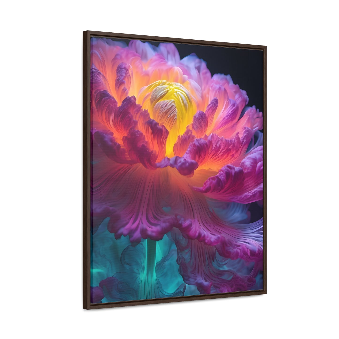 Smoke Peony Gallery Canvas Wraps, Vertical Frame