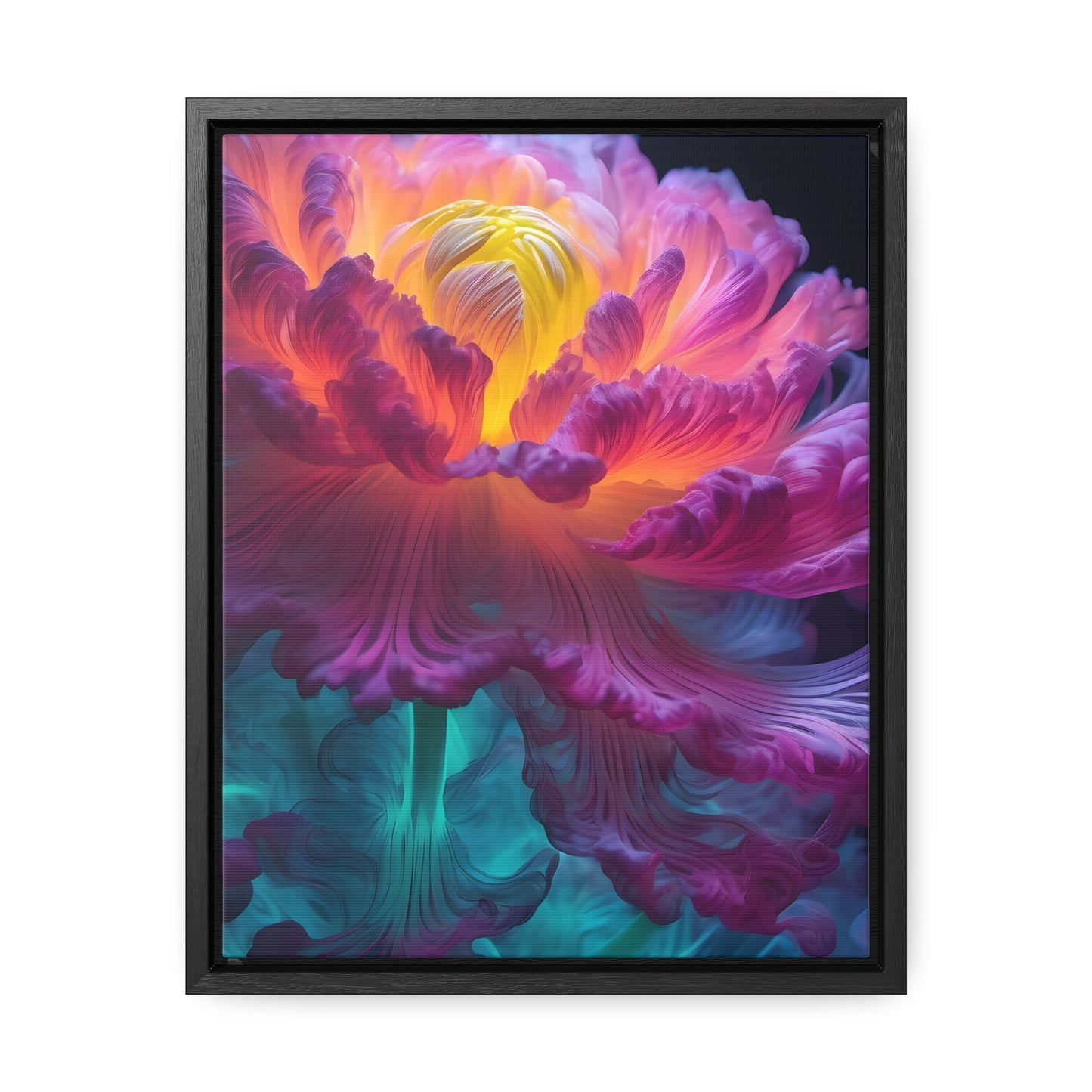 Smoke Peony Gallery Canvas Wraps, Vertical Frame