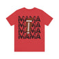 Distressed football mama Unisex Jersey Short Sleeve Tee