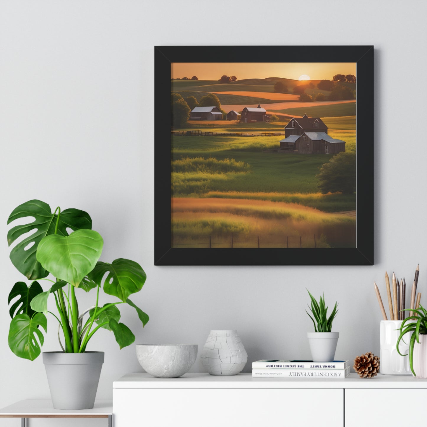 Farmhouse framed poster