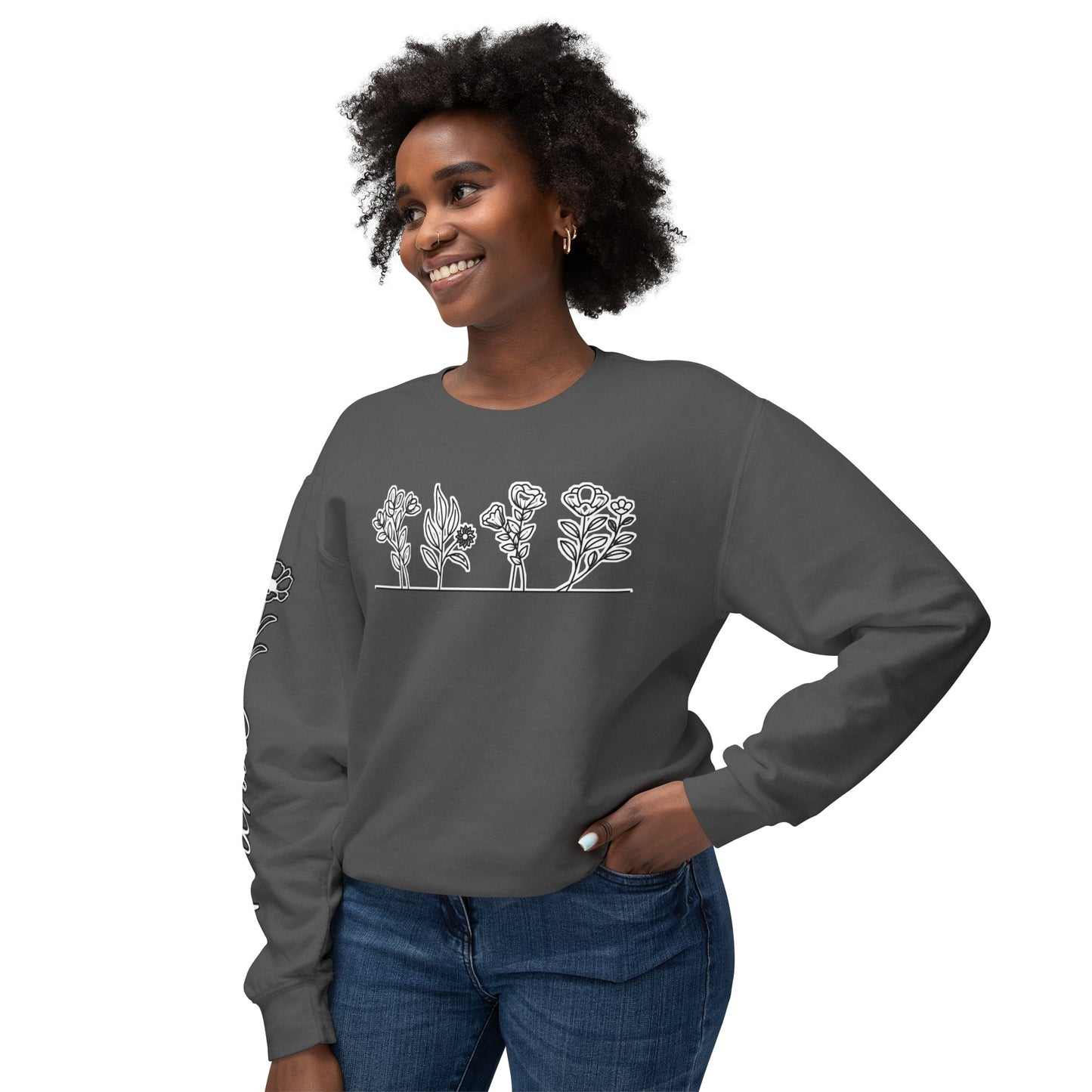 Wildflower Mama Unisex Lightweight Crewneck Sweatshirt