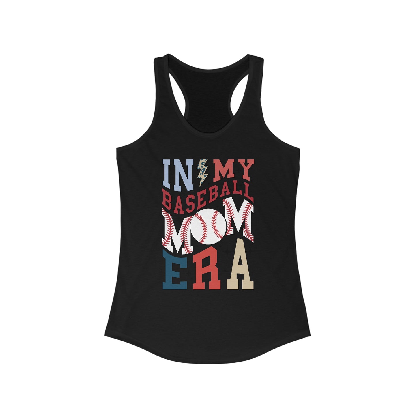 Baseball mom era Women's Ideal Racerback Tank