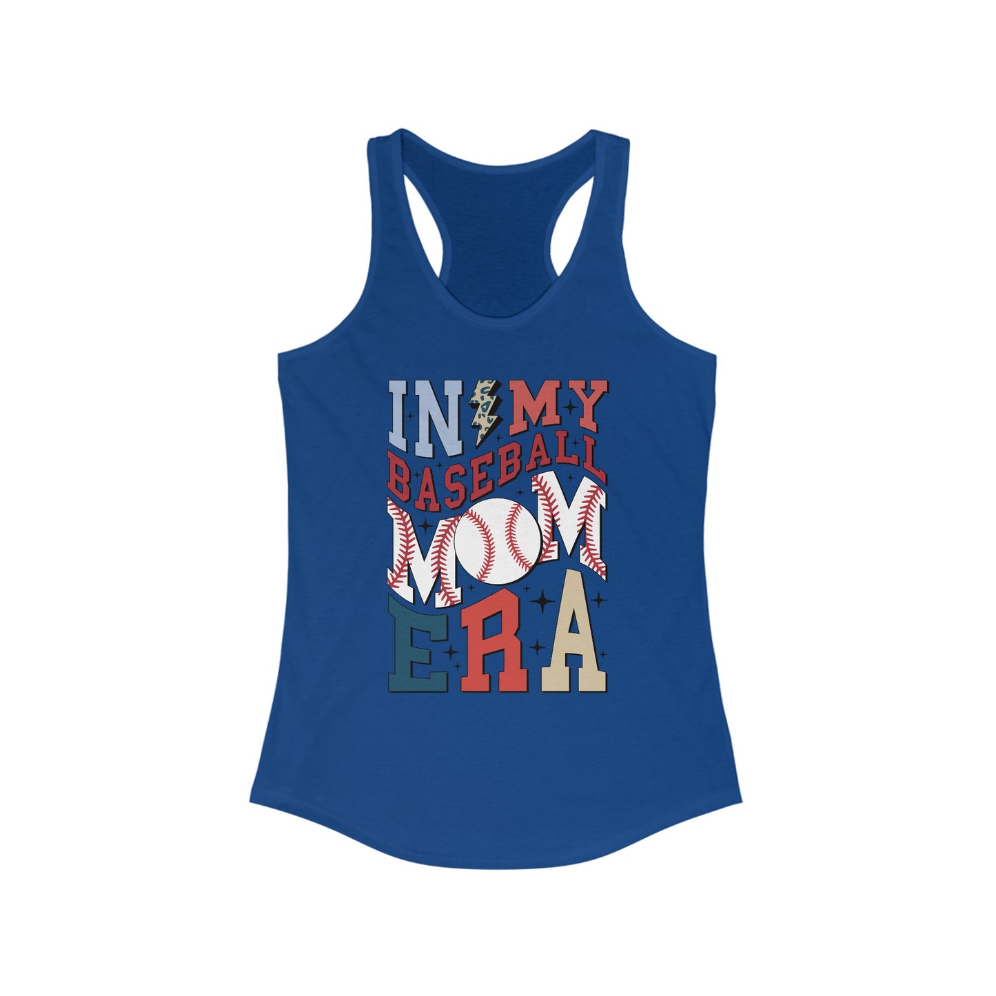 Baseball mom era Women's Ideal Racerback Tank