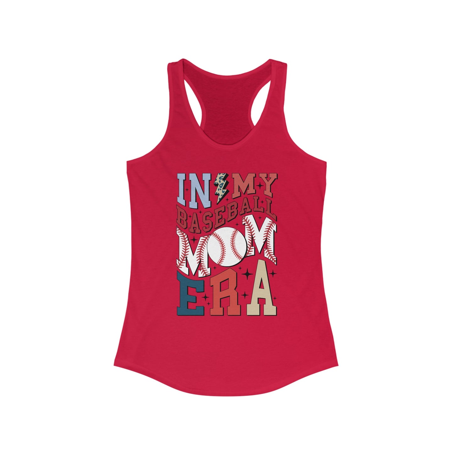 Baseball mom era Women's Ideal Racerback Tank