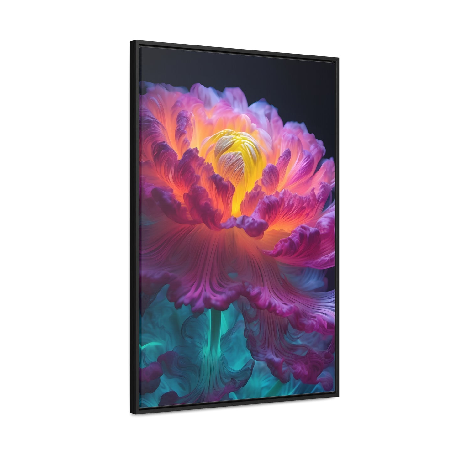 Smoke Peony Gallery Canvas Wraps, Vertical Frame