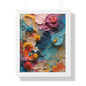 Paper flower pastel 1 Framed Vertical Poster