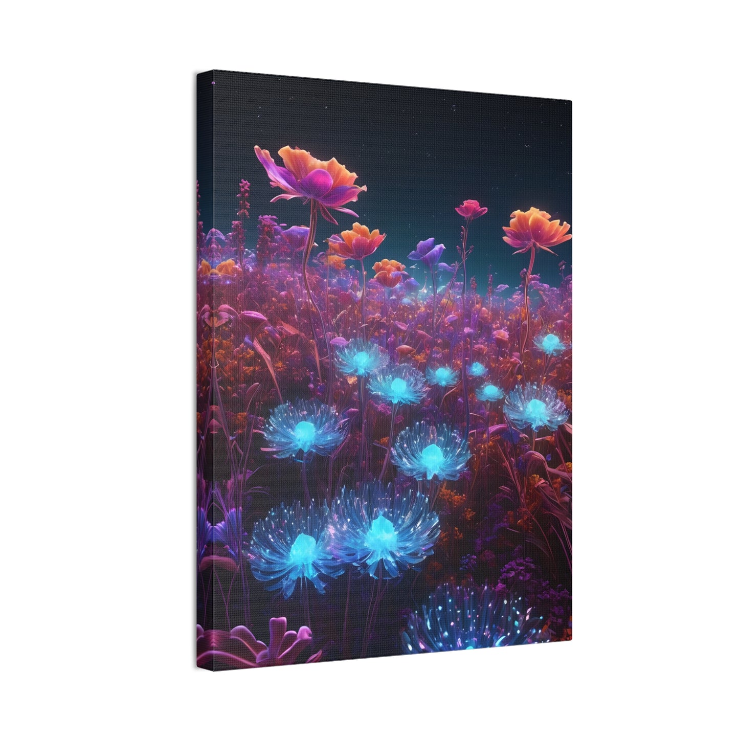 Bioluminescent night 2 canvas Stretched, 0.75"