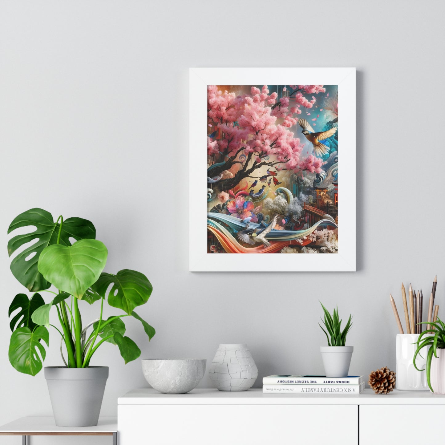 Coordinated chaos Framed Vertical Poster