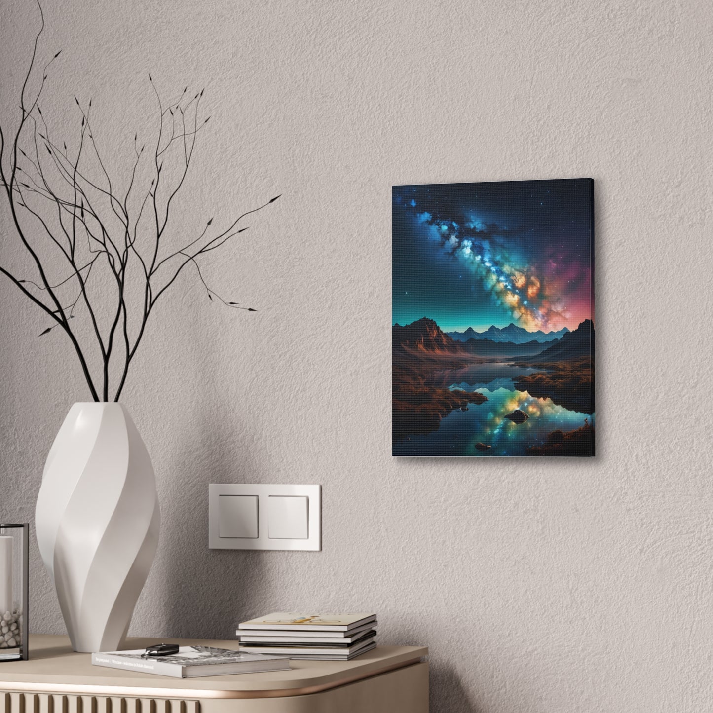 A milky wave scenic night Canvas Stretched, 0.75"