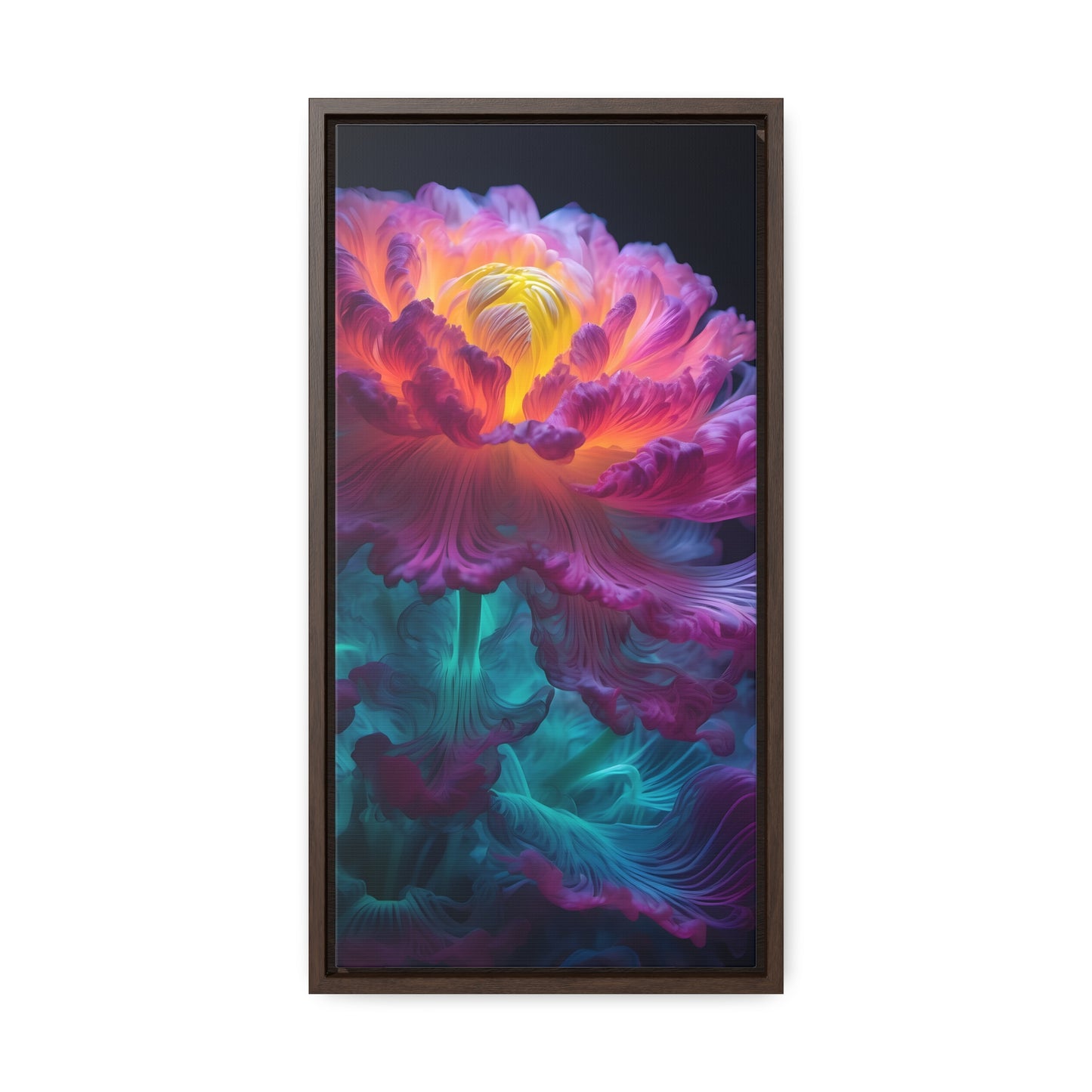 Smoke Peony Gallery Canvas Wraps, Vertical Frame