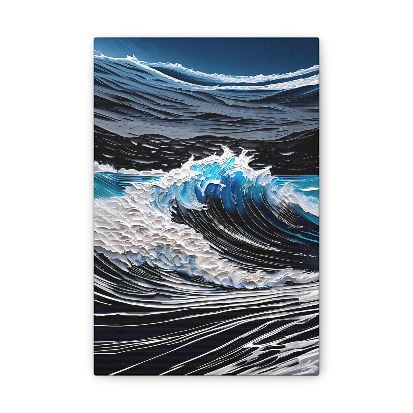 Textured Wave Canvas Stretched, 0.75"