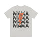 Distressed football mama Unisex Jersey Short Sleeve Tee