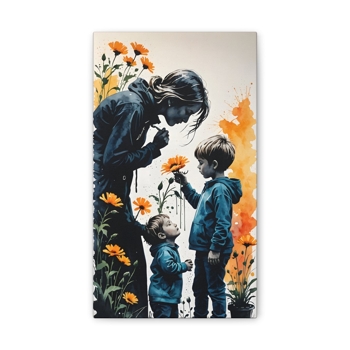 Stop and Smell the Flowers M&2S Canvas Stretched, 0.75"