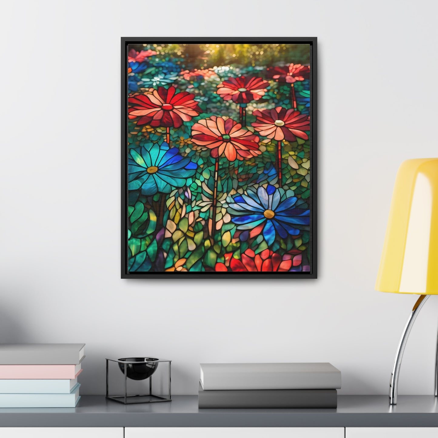 Stained glass garden Gallery Canvas Wraps, Vertical Frame