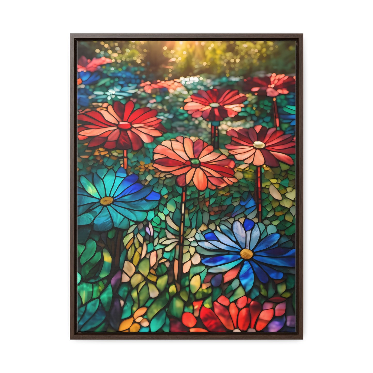 Stained glass garden Gallery Canvas Wraps, Vertical Frame