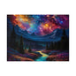 Alcohol ink mountain landscape Matte Canvas, Stretched, 0.75"