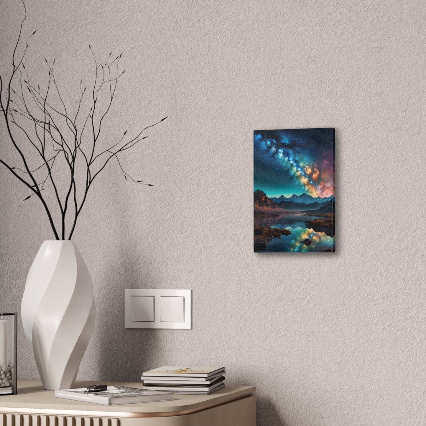 A milky wave scenic night Canvas Stretched, 0.75"