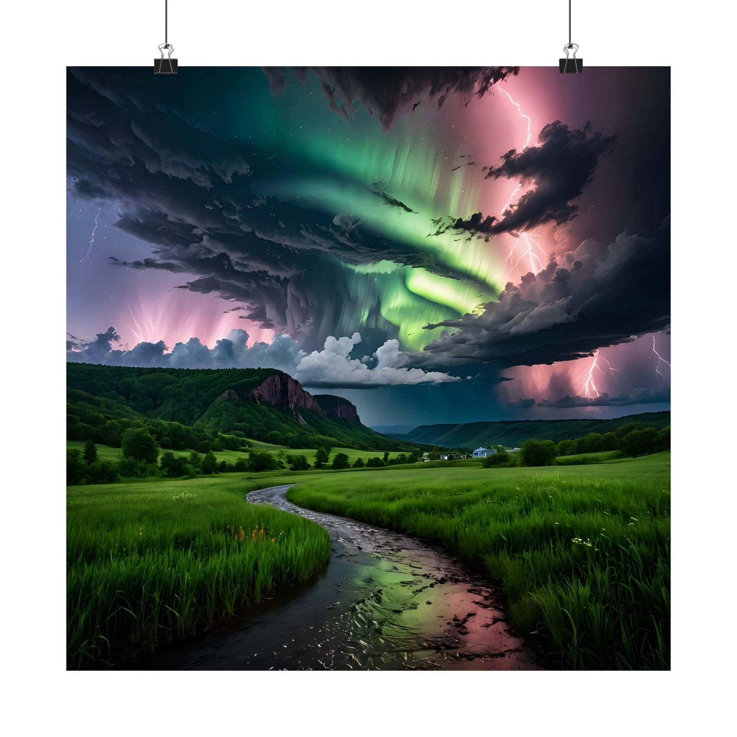 Neon Shelf cloud Matte Vertical Posters