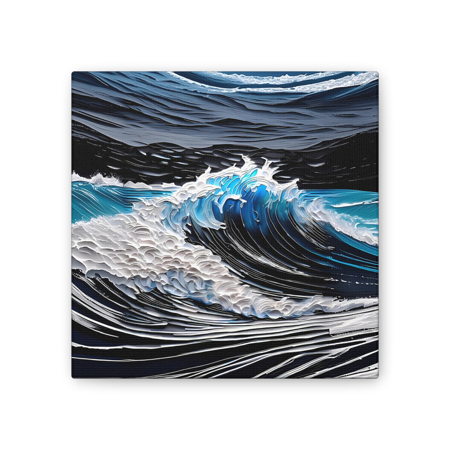 Textured Wave Canvas Stretched, 0.75"