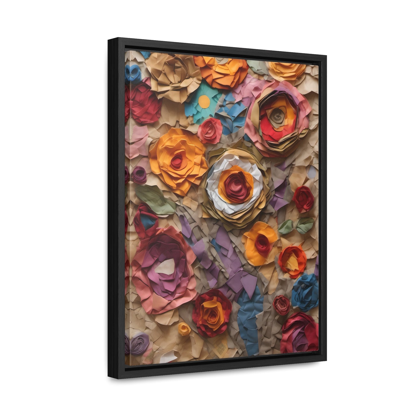 Paper Flowers Gallery Canvas Wraps, Vertical Frame