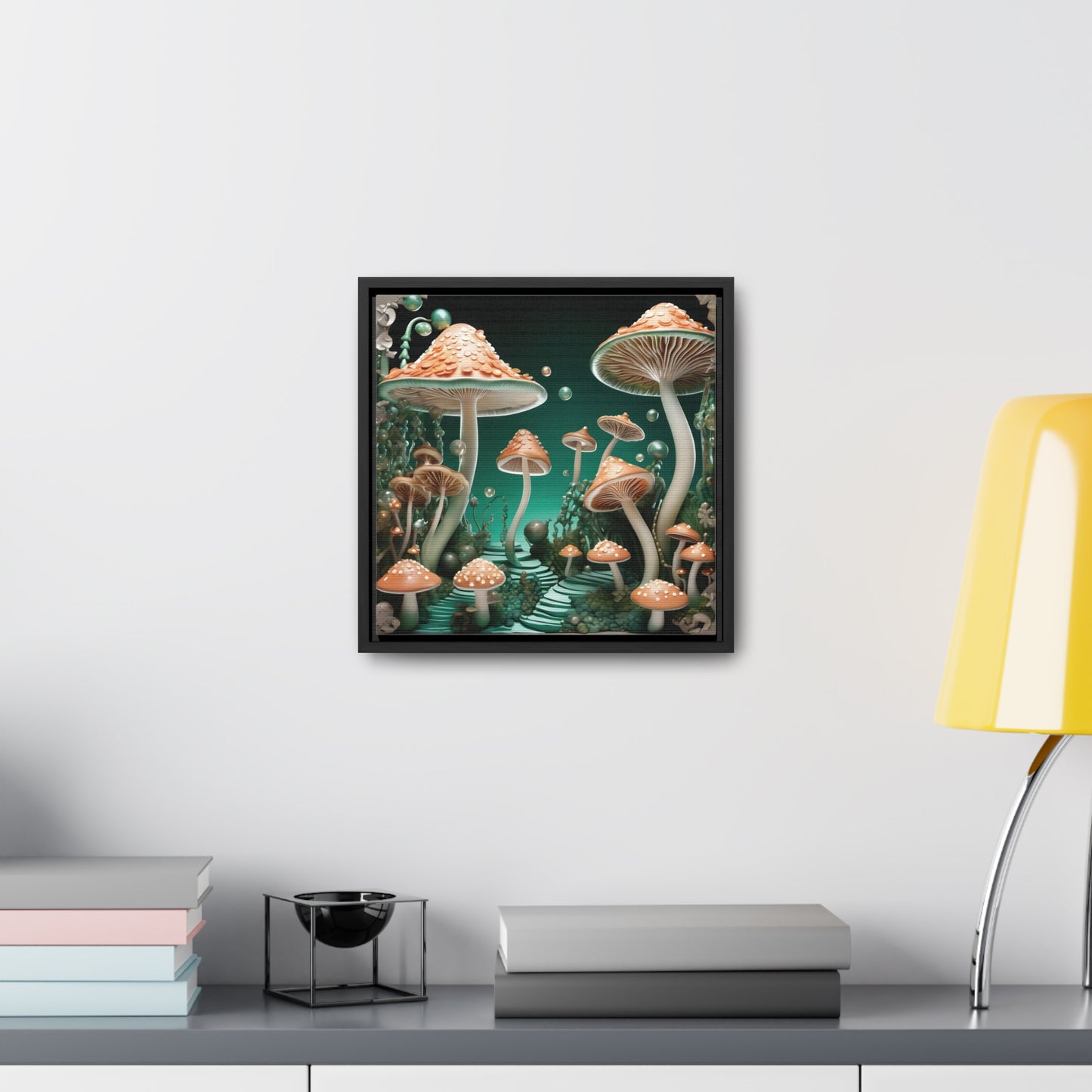 Deco Mushrooms Gallery Canvas Wraps, Square Frame