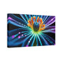 Blue Neon Fiber Optic flower Canvas Stretched, 0.75"