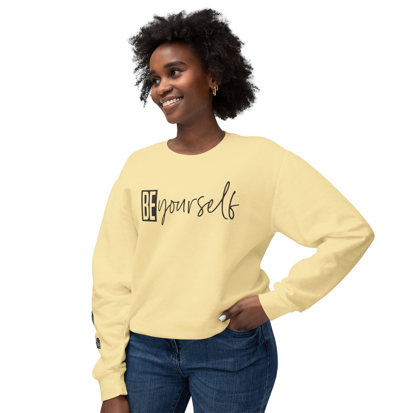 Be yourself Unisex Lightweight Crewneck Sweatshirt