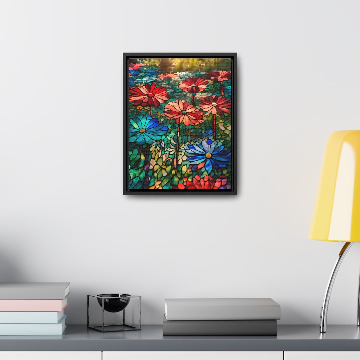 Stained glass garden Gallery Canvas Wraps, Vertical Frame