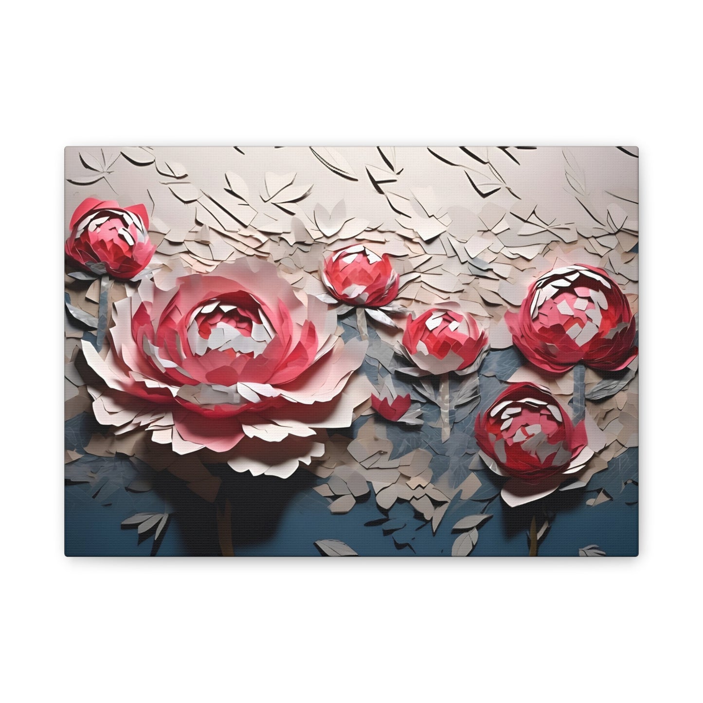 Paper Peony Canvas Stretched, 0.75"