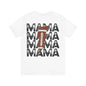 Distressed football mama Unisex Jersey Short Sleeve Tee