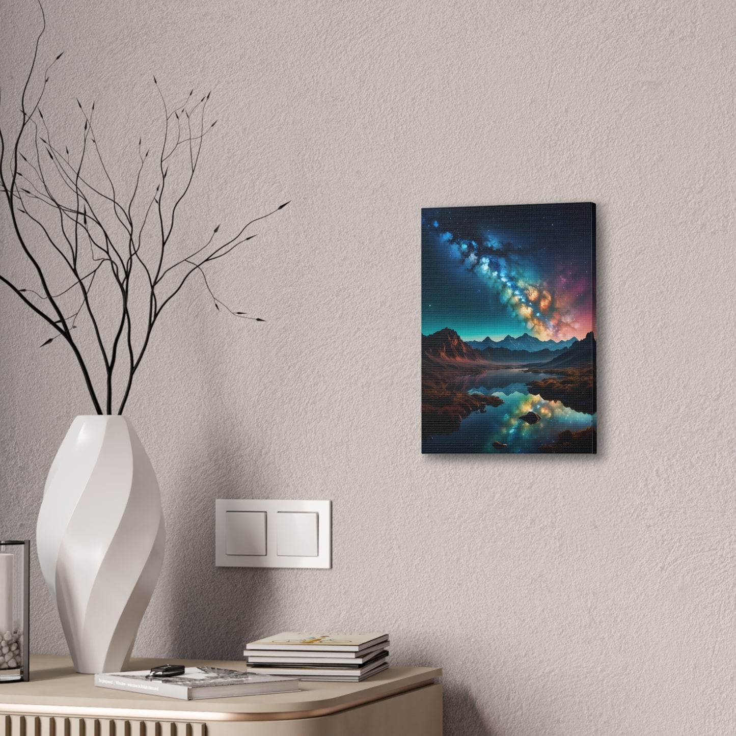 A milky wave scenic night Canvas Stretched, 0.75"