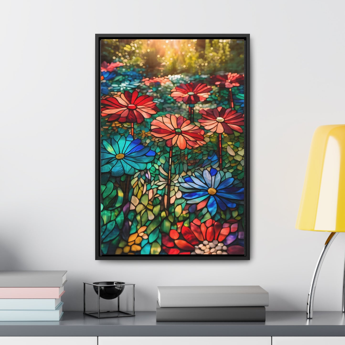 Stained glass garden Gallery Canvas Wraps, Vertical Frame