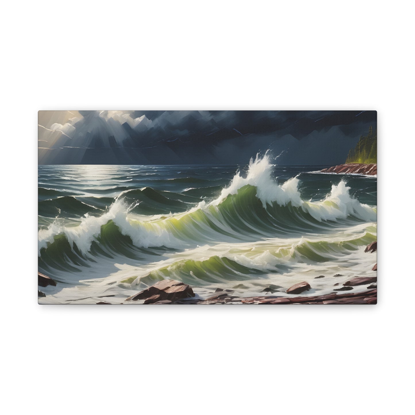 A Lake Superior storm Canvas Stretched, 0.75"