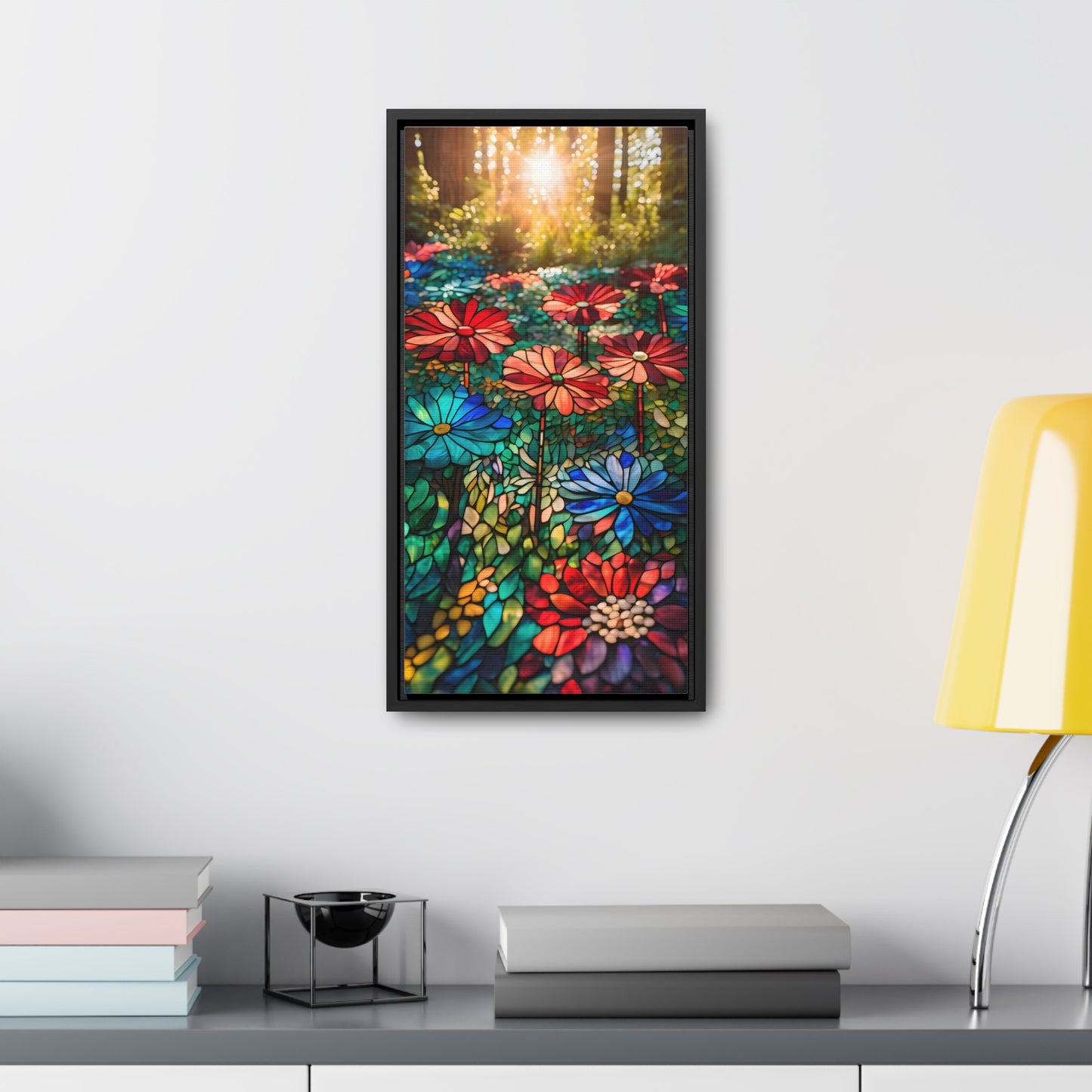 Stained glass garden Gallery Canvas Wraps, Vertical Frame