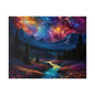 Alcohol ink mountain landscape Matte Canvas, Stretched, 0.75"