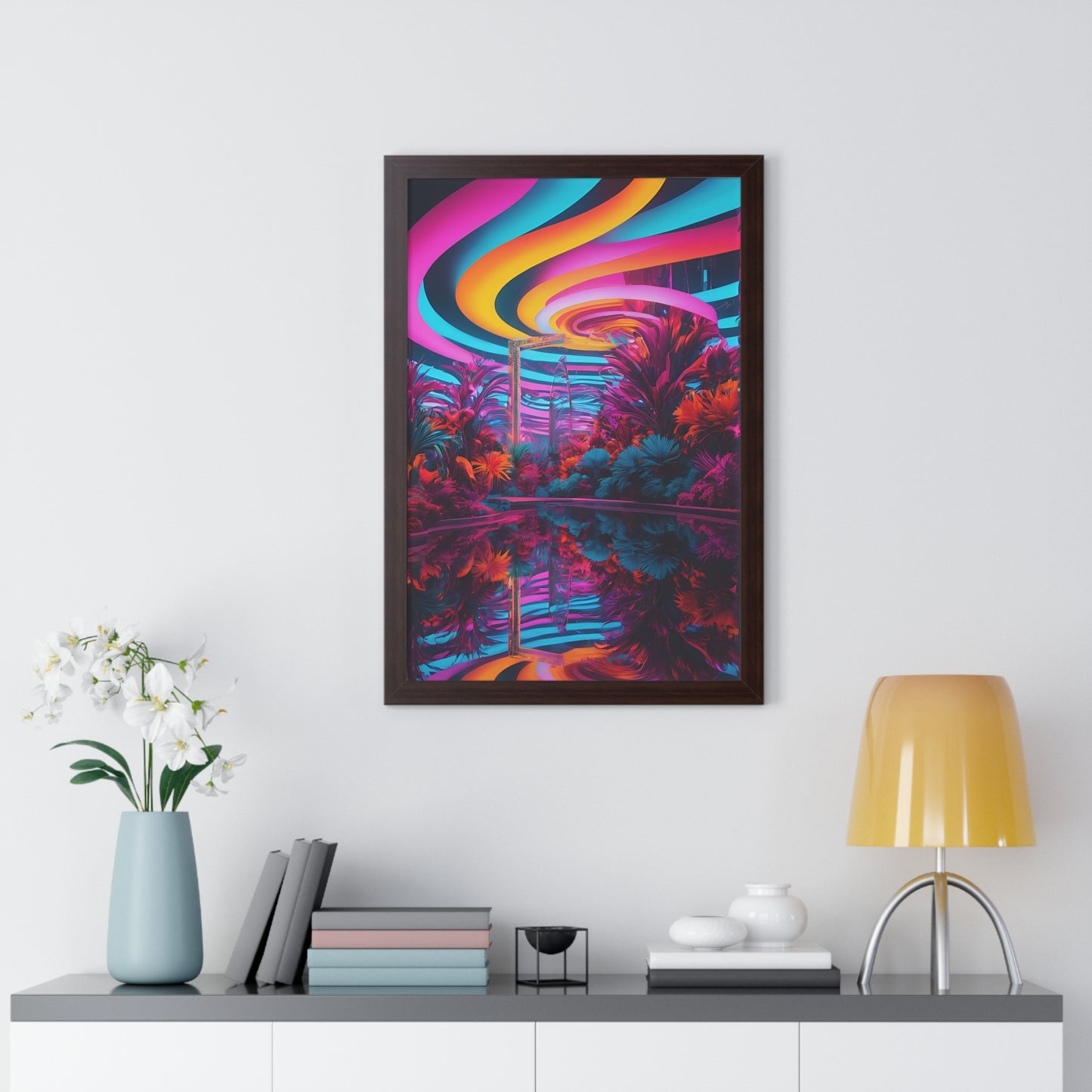 Psychedelic lobby Framed Vertical Poster