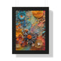 Paper pastel flowers 3 Framed Vertical Poster