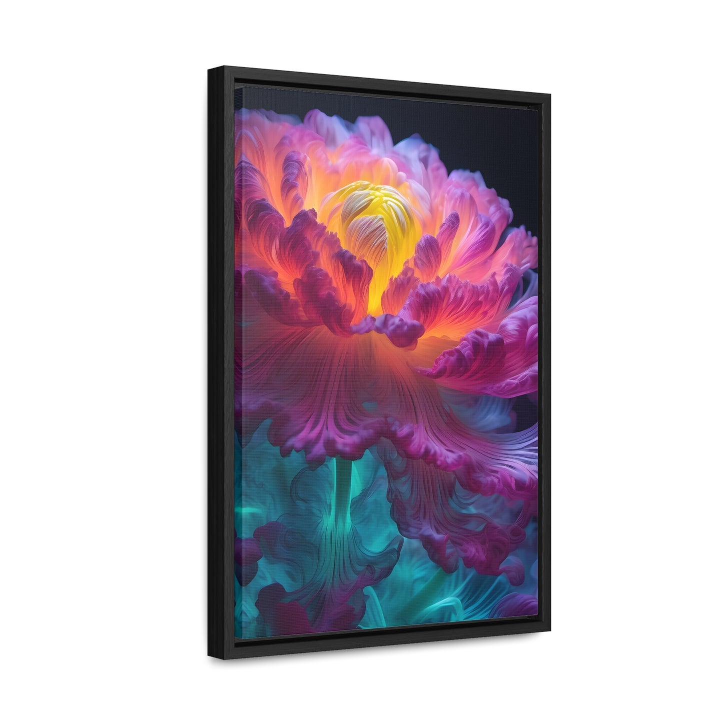 Smoke Peony Gallery Canvas Wraps, Vertical Frame