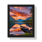 Canoe with a Veiw Framed Vertical Poster