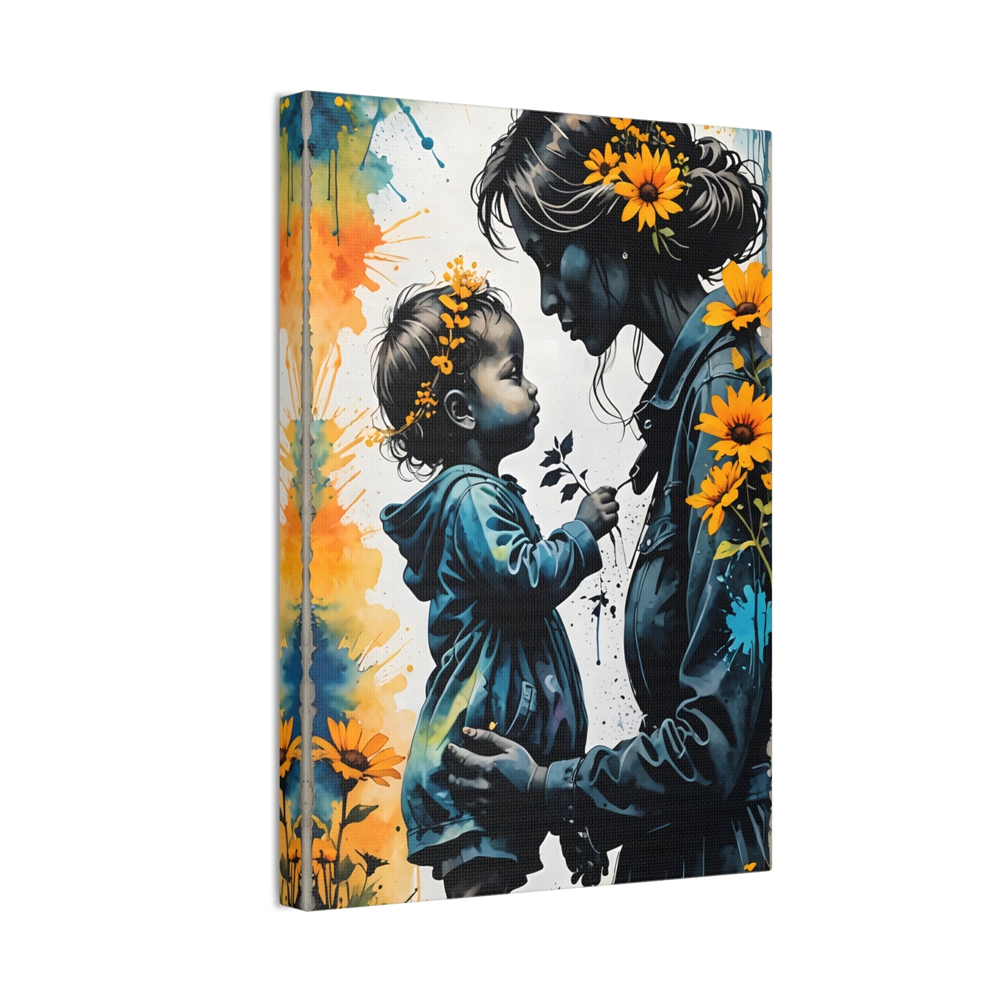 Stop and smell the flowers M &B Canvas Stretched, 0.75"