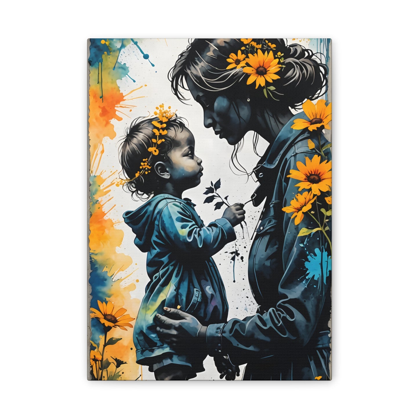 Stop and smell the flowers M &B Canvas Stretched, 0.75"