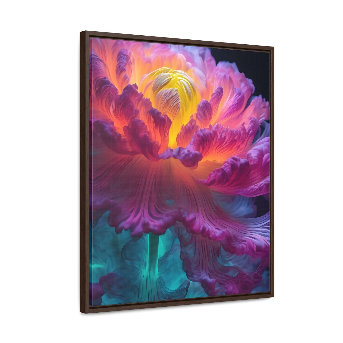 Smoke Peony Gallery Canvas Wraps, Vertical Frame