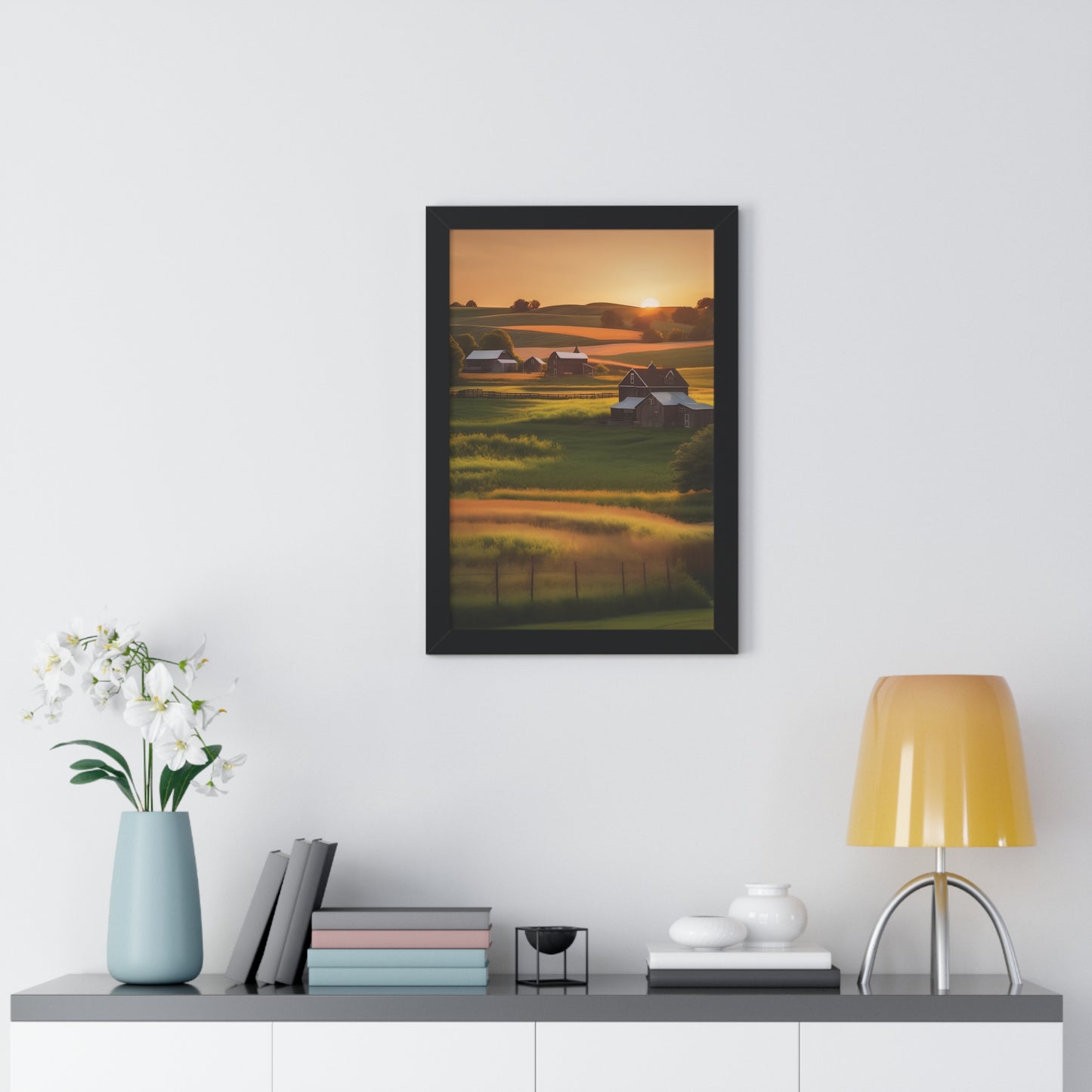 Farmhouse framed poster