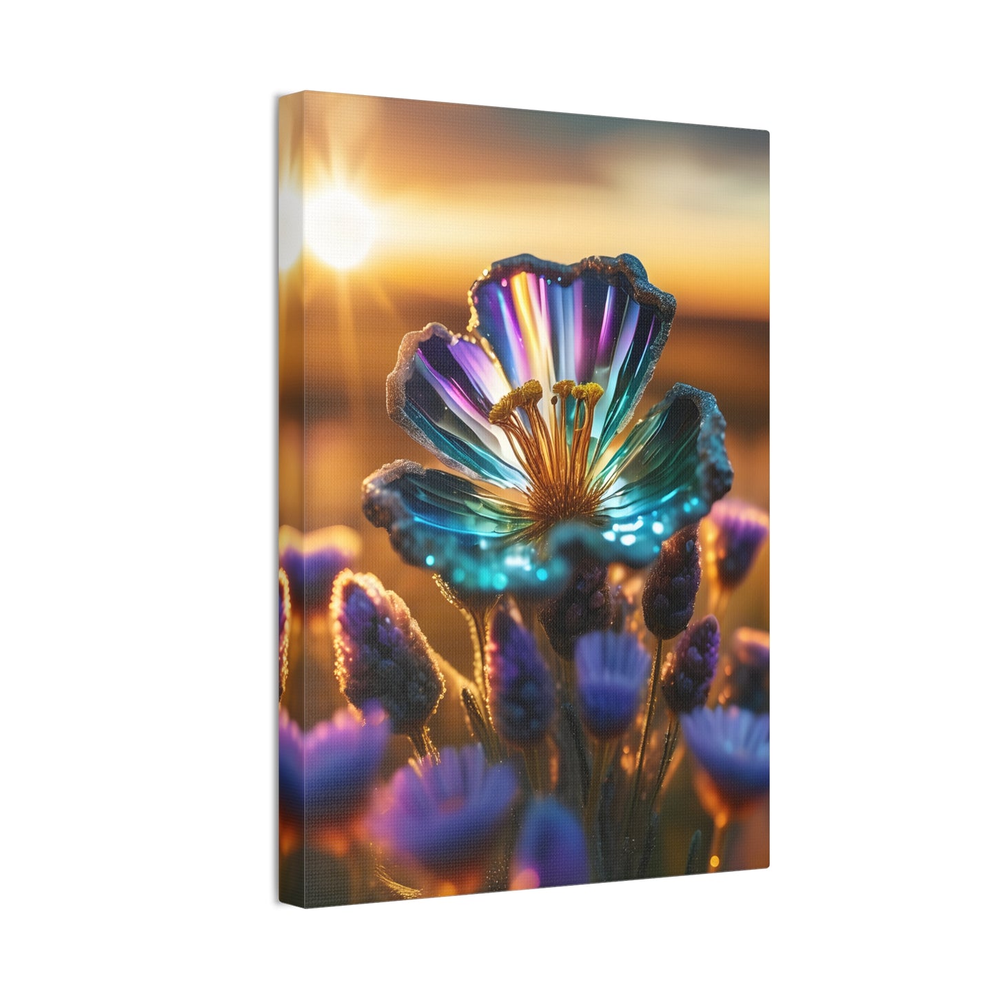 Geode Wildflowers Canvas Stretched, 0.75"