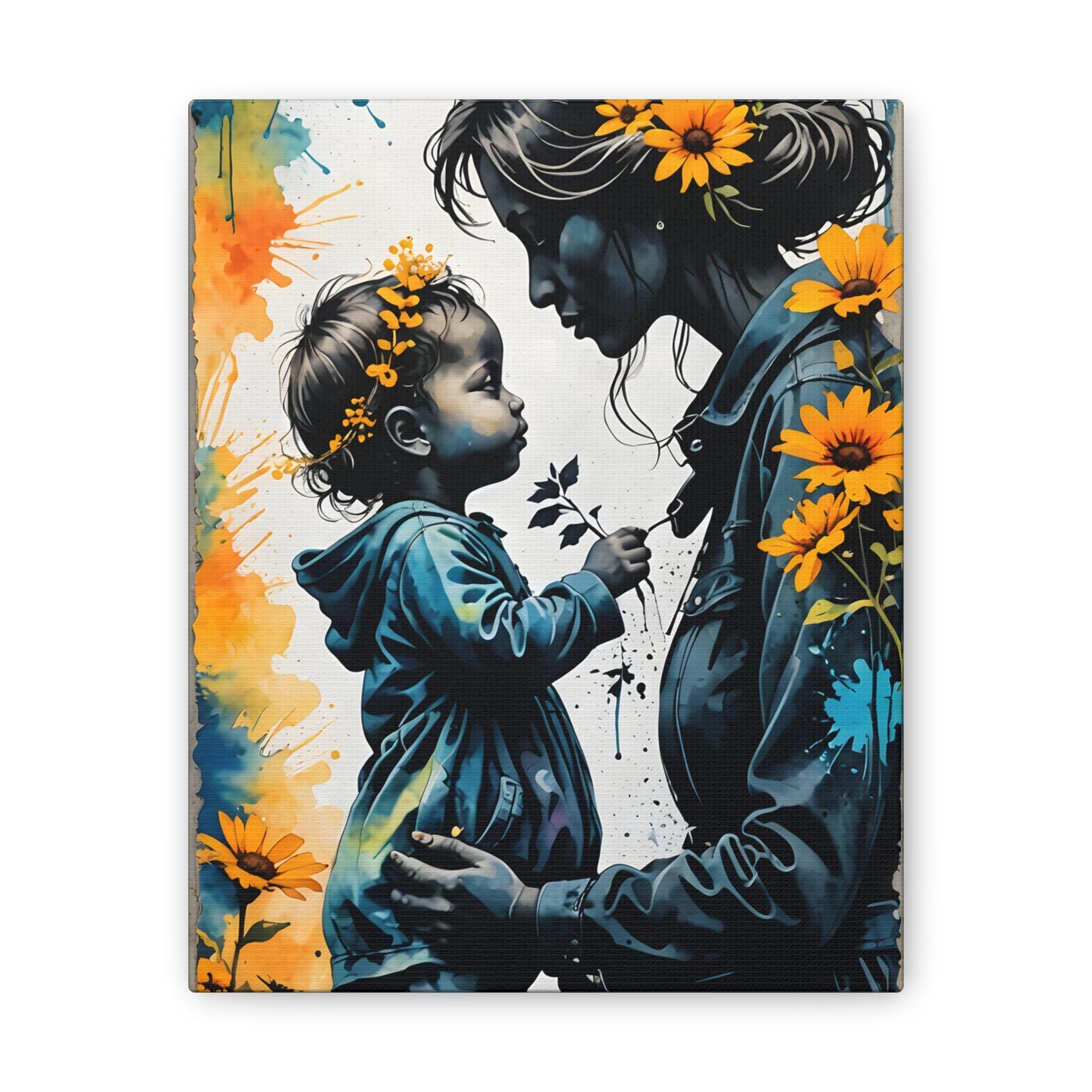 Stop and smell the flowers M &B Canvas Stretched, 0.75"